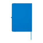 Cahier avec coins arrondis et couverture souple A5 pages lignées couleur bleu ciel deuxième vue arrière