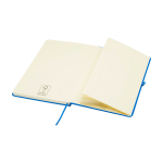 Cahier avec coins arrondis et couverture souple A5 pages lignées couleur bleu ciel troisième vue