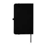 Carnet à couverture rigide avec toucher doux A6 pages lignées couleur noir deuxième vue arrière
