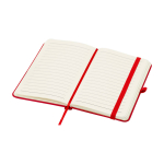 Carnet à couverture rigide avec toucher doux A6 pages lignées couleur rouge deuxième vue