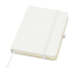 Carnet à couverture rigide avec toucher doux A6 pages lignées couleur blanc