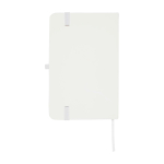 Carnet à couverture rigide avec toucher doux A6 pages lignées couleur blanc deuxième vue arrière