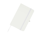 Carnet à couverture rigide avec toucher doux A6 pages lignées couleur blanc vue détail 1