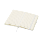 Carnet à couverture rigide avec toucher doux A6 pages lignées couleur blanc deuxième vue
