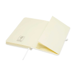 Carnet à couverture rigide avec toucher doux A6 pages lignées couleur blanc troisième vue