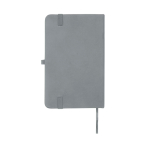Carnet à couverture rigide avec toucher doux A6 pages lignées couleur gris deuxième vue arrière