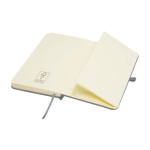 Carnet à couverture rigide avec toucher doux A6 pages lignées couleur gris troisième vue