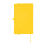 Carnet à couverture rigide avec toucher doux A6 pages lignées couleur jaune deuxième vue arrière