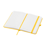Carnet à couverture rigide avec toucher doux A6 pages lignées couleur jaune deuxième vue