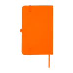 Carnet à couverture rigide avec toucher doux A6 pages lignées couleur orange deuxième vue arrière