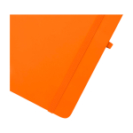 Carnet à couverture rigide avec toucher doux A6 pages lignées couleur orange vue détail 1