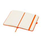Carnet à couverture rigide avec toucher doux A6 pages lignées couleur orange deuxième vue