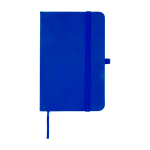 Carnet à couverture rigide avec toucher doux A6 pages lignées couleur bleu roi deuxième vue frontale