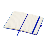 Carnet à couverture rigide avec toucher doux A6 pages lignées couleur bleu roi deuxième vue