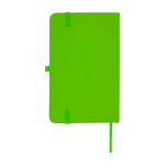 Carnet à couverture rigide avec toucher doux A6 pages lignées couleur vert lime deuxième vue arrière