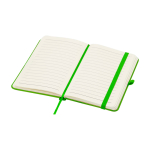 Carnet à couverture rigide avec toucher doux A6 pages lignées couleur vert lime deuxième vue