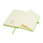 Carnet à couverture rigide avec toucher doux A6 pages lignées couleur vert lime troisième vue