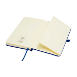 Carnet à couverture rigide avec toucher doux A6 pages lignées couleur bleu marine troisième vue