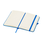 Carnet à couverture rigide avec toucher doux A6 pages lignées couleur bleu ciel deuxième vue