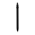 Stylo en plastique recyclé avec bille et clip, encre noire couleur noir deuxième vue arrière
