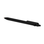 Stylo en plastique recyclé avec bille et clip, encre noire couleur noir deuxième vue