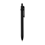 Stylo en plastique recyclé avec bille et clip, encre noire couleur noir deuxième vue latérale