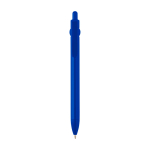 Stylo en plastique recyclé avec bille et clip, encre noire couleur bleu roi