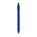 Stylo en plastique recyclé avec bille et clip, encre noire couleur bleu roi deuxième vue arrière