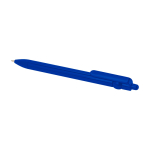 Stylo en plastique recyclé avec bille et clip, encre noire couleur bleu roi deuxième vue
