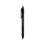 Stylo en plastique recyclé avec bille et clip, encre noire avec zone d'impression