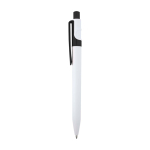 Stylo en plastique recyclé sophistiqué, encre noire couleur noir vue latérale