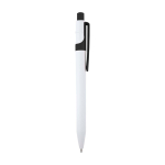 Stylo en plastique recyclé sophistiqué, encre noire couleur noir deuxième vue latérale