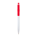 Stylo en plastique recyclé sophistiqué, encre noire couleur rouge