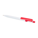 Stylo en plastique recyclé sophistiqué, encre noire couleur rouge deuxième vue