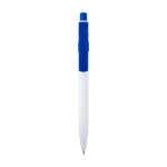 Stylo en plastique recyclé sophistiqué, encre noire couleur bleu roi