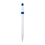 Stylo en plastique recyclé sophistiqué, encre noire couleur bleu roi deuxième vue arrière