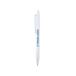 Stylo en plastique recyclé sophistiqué, encre noire avec zone d'impression