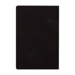 Portefeuille en plastique recyclé arrondi A5 avec feuilles lignées couleur noir troisième vue arrière