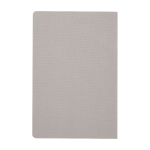 Portefeuille en plastique recyclé arrondi A5 avec feuilles lignées couleur gris troisième vue arrière