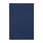 Portefeuille en plastique recyclé arrondi A5 avec feuilles lignées couleur bleu marine troisième vue arrière