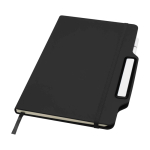 Carnet avec espace pour mobile et couverture rigide A5 lignés couleur noir