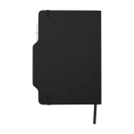 Carnet avec espace pour mobile et couverture rigide A5 lignés couleur noir deuxième vue arrière
