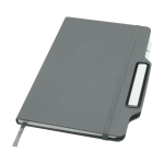 Carnet avec espace pour mobile et couverture rigide A5 lignés couleur gris