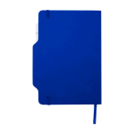 Carnet avec espace pour mobile et couverture rigide A5 lignés couleur bleu roi deuxième vue arrière
