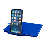 Carnet avec espace pour mobile et couverture rigide A5 lignés couleur bleu roi troisième vue