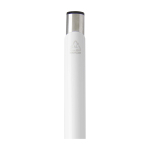 Stylo en aluminium recyclé avec finition laquée, encre bleue couleur blanc vue détail 1