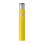 Stylo en aluminium recyclé avec finition laquée, encre bleue couleur jaune vue détail 1