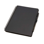 Carnet réutilisable à couverture rigide avec stylo, encre noire couleur noir