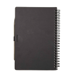 Carnet réutilisable à couverture rigide avec stylo, encre noire couleur noir deuxième vue arrière
