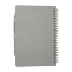 Carnet réutilisable à couverture rigide avec stylo, encre noire couleur gris deuxième vue arrière